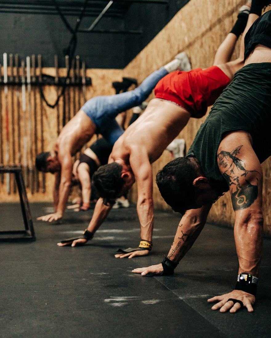 Handstand walks in a Ripped Training Program class